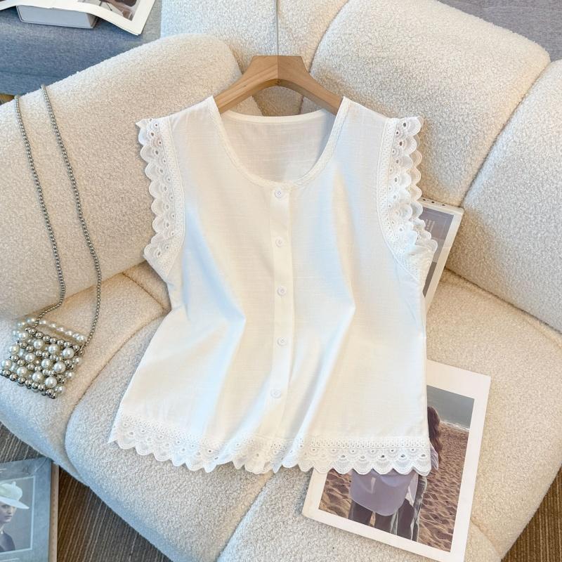 Women s Lace Trim Sleeveless Top, Summer Doll Style for Petite Figures, Sweet and Chic Design L (recommended for 55-65 kg)
Women s Lace Trim Sleeveless Top, Summer Doll Style for Petite Figures, Sweet and Chic Design L (recommended for 55-65 kg)