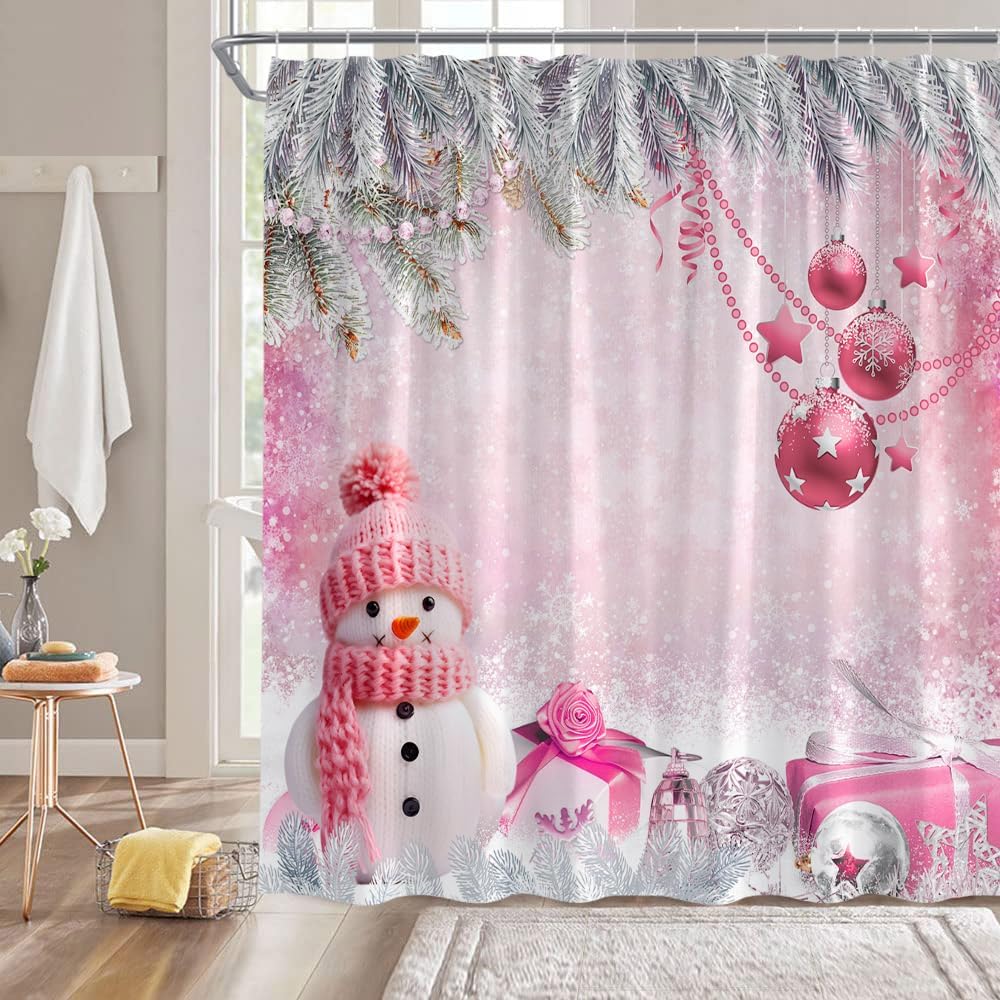 Farmhouse Christmas Shower Curtain Red Retro Truck Farm Barn Pine Tree Forest Snowflake Vintage Rustic Winter Holiday Fabric W60H190(CM)-1 Pcs
Farmhouse Christmas Shower Curtain Red Retro Truck Farm Barn Pine Tree Forest Snowflake Vintage Rustic Winter Holiday Fabric W60H190(CM)-1 Pcs