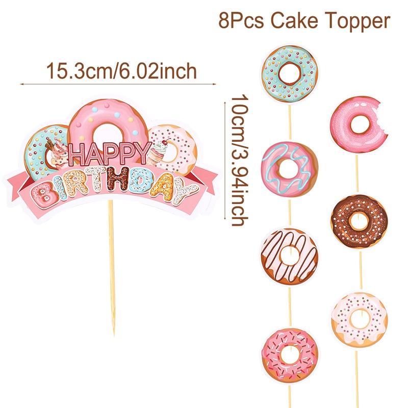 Donut Theme Birthday Cake Toppers Sweet Bar Donut Happy Birthday Cake Topper Cake Decor Baby Shower Weeding Party Supplies
Donut Theme Birthday Cake Toppers Sweet Bar Donut Happy Birthday Cake Topper Cake Decor Baby Shower Weeding Party Supplies