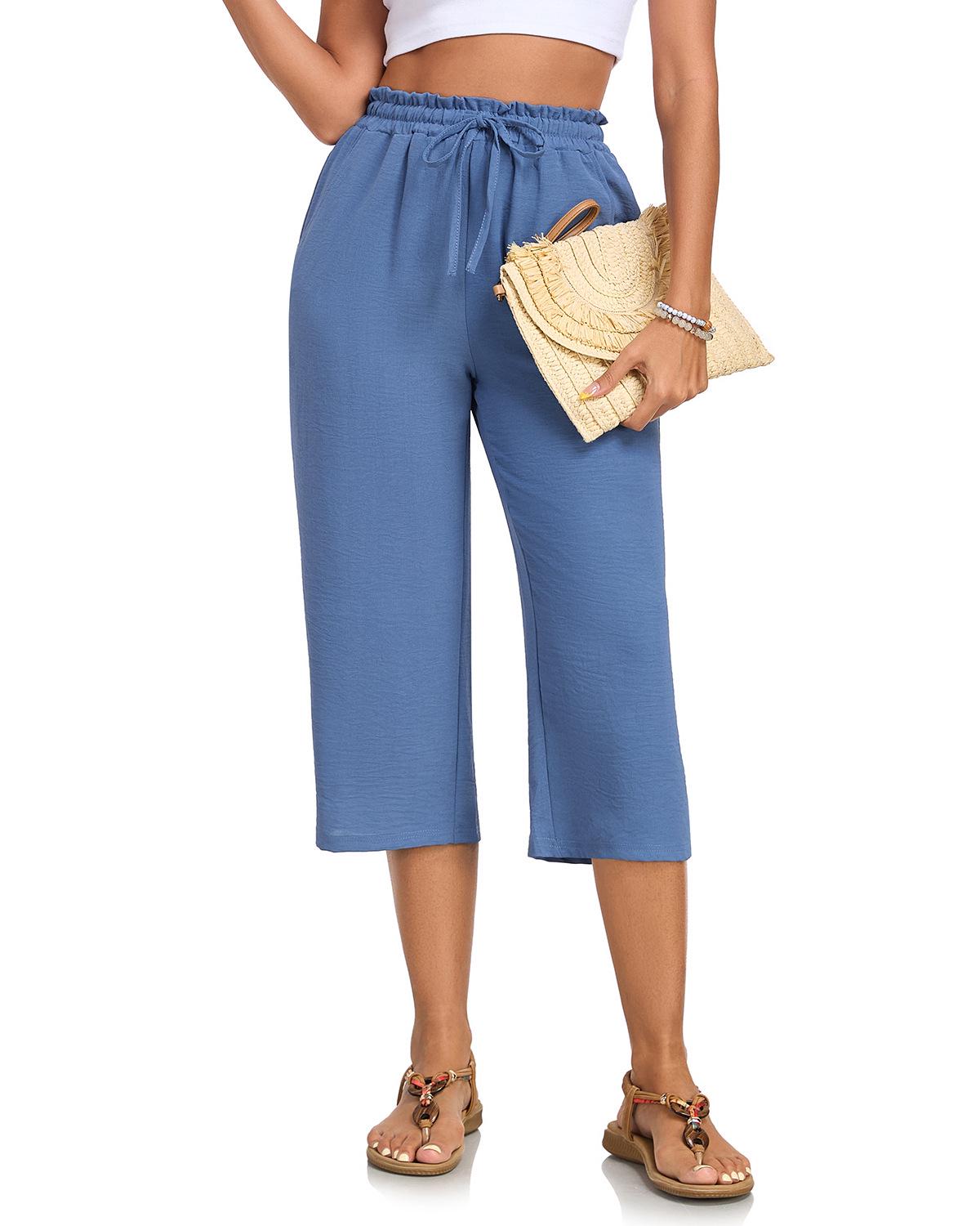 2026 Women s Solid Color Cropped Straight-Leg Casual Pants for Spring/Summer синий
2026 Women s Solid Color Cropped Straight-Leg Casual Pants for Spring/Summer синий