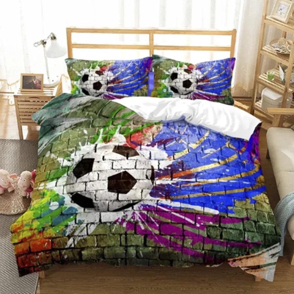 Footboll Cartoon Duvet Cover Sports Home Pillowcase Set Adult Bedroom Children Comforter Bedding EU Twin(135x200cm)
Footboll Cartoon Duvet Cover Sports Home Pillowcase Set Adult Bedroom Children Comforter Bedding EU Twin(135x200cm)