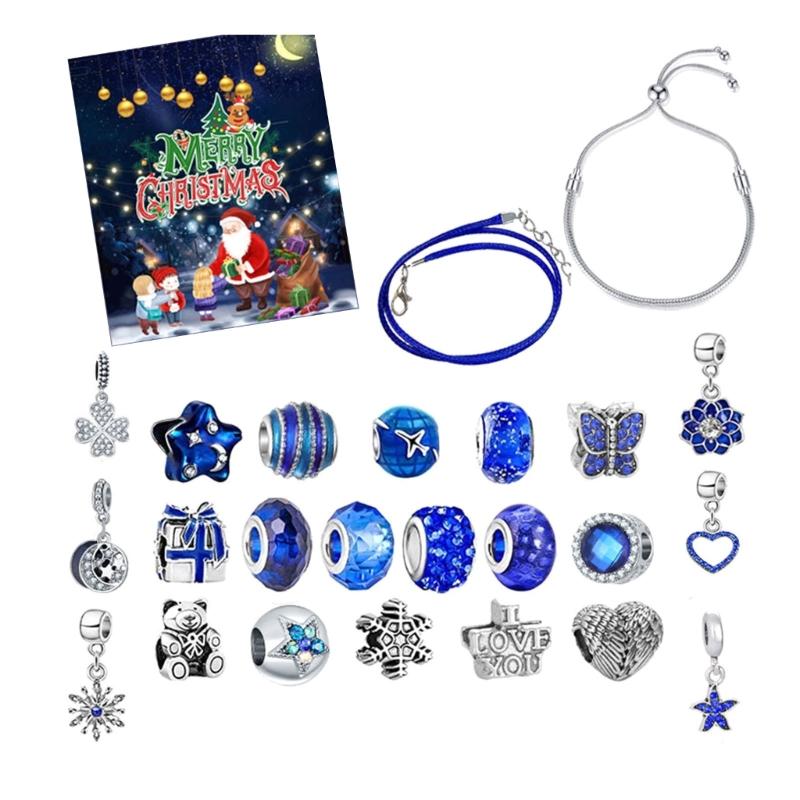 Christmas Advent Calendar Craft Set Christmas DIY Beaded Necklace with 22 Beads and 2 Chain Countdown Calendars глубокий/синий
Christmas Advent Calendar Craft Set Christmas DIY Beaded Necklace with 22 Beads and 2 Chain Countdown Calendars глубокий/синий