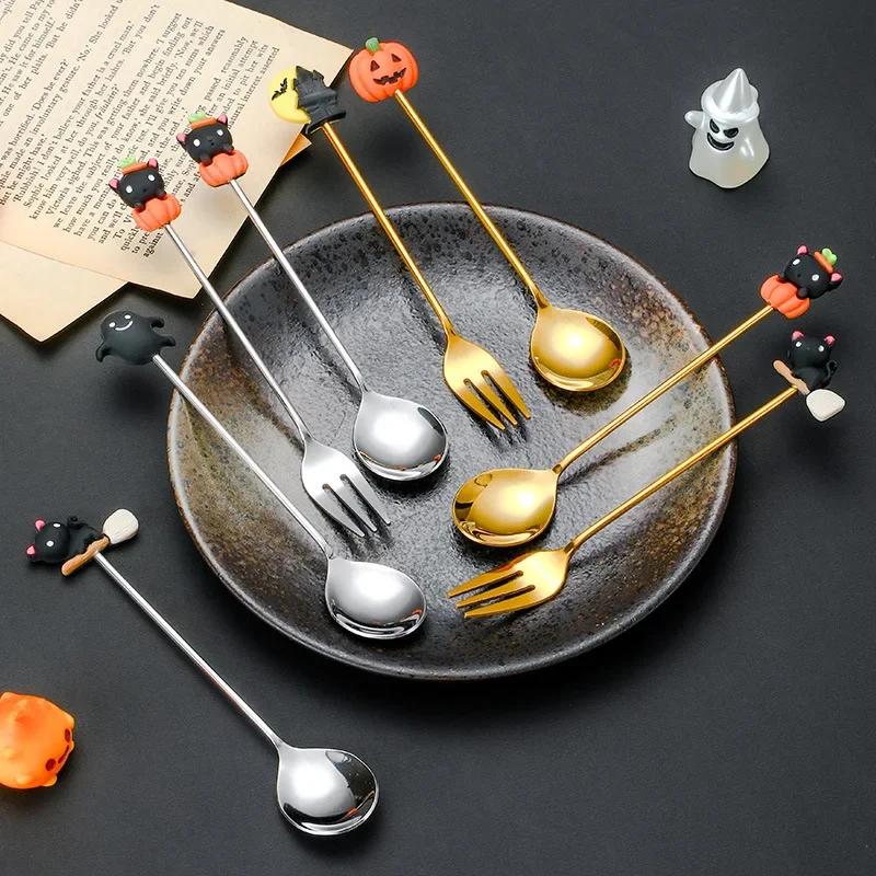 Stainless Steel Dessert Spoon Coffee Stirring Spoons Fruit Fork Creative Golden Pumpkin Spoon Halloween Spoons
Stainless Steel Dessert Spoon Coffee Stirring Spoons Fruit Fork Creative Golden Pumpkin Spoon Halloween Spoons