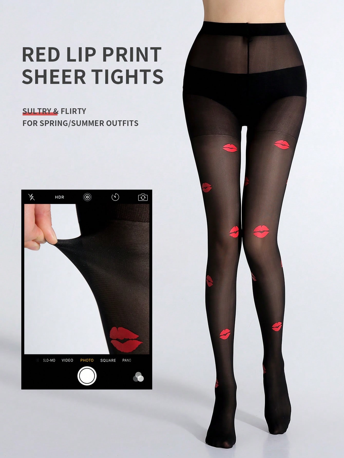 1 Pair Women Black Red Lip Print Sheer Stretchy Flirty Sexy Tights Spring M
1 Pair Women Black Red Lip Print Sheer Stretchy Flirty Sexy Tights Spring M