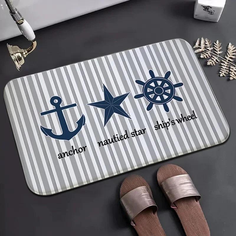 Nautical Anchor Welcome on Board Doormat Anchor Print Non-Slip Entryway Rug Coastal Boat Themed Floor Mat for Front Door 40x60cm
Nautical Anchor Welcome on Board Doormat Anchor Print Non-Slip Entryway Rug Coastal Boat Themed Floor Mat for Front Door 40x60cm