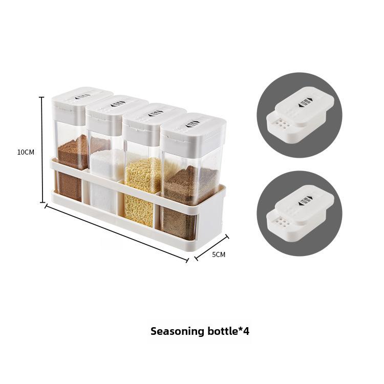 Коробка приправ для японской кухни: Бутылка для масла и влагонепроницаемая банка для специй с 4 ячейками Japanese