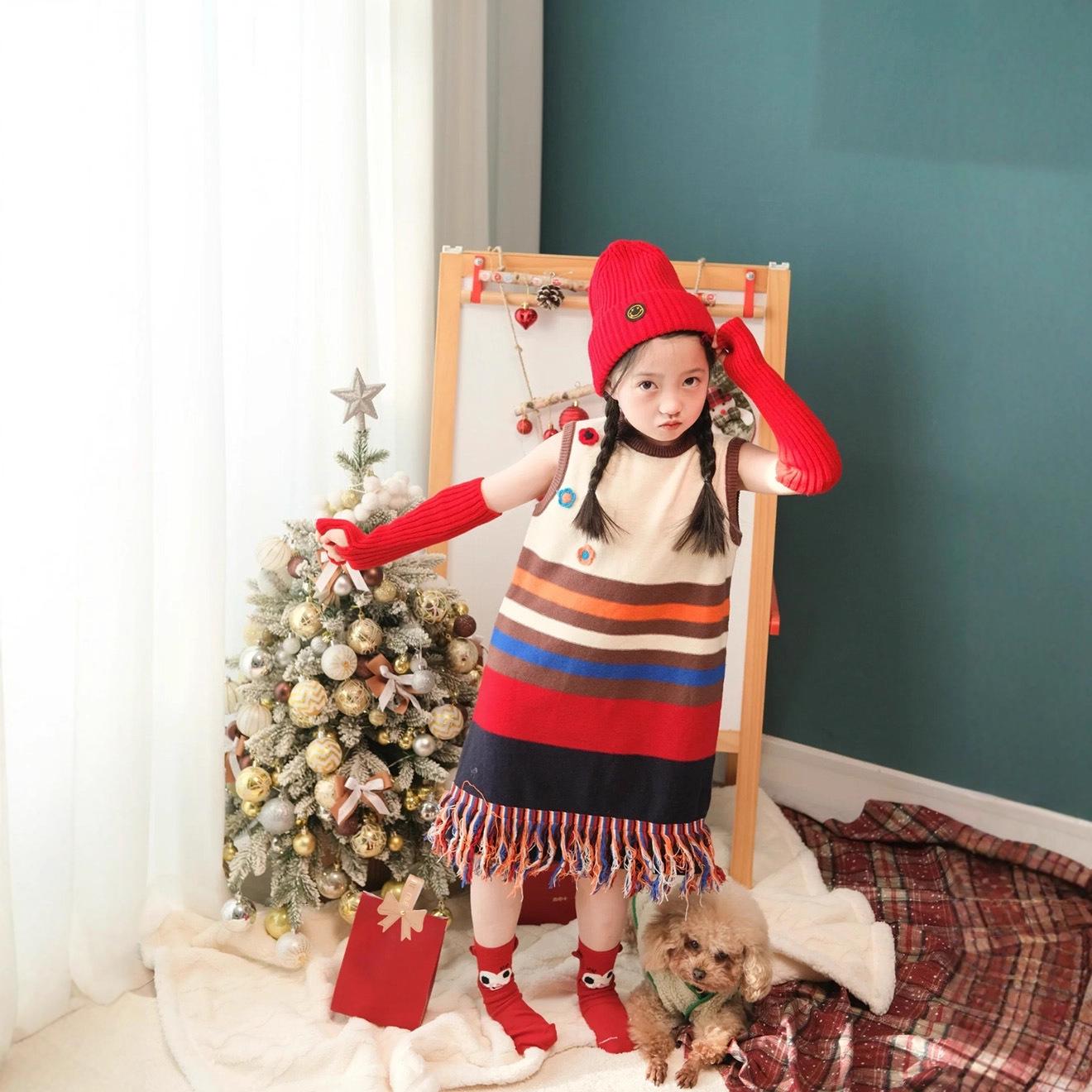 Girls Knitted Tassel Skirt Dress - Autumn/Winter Baby Wool Vest Dress 130cm
Girls Knitted Tassel Skirt Dress - Autumn/Winter Baby Wool Vest Dress 130cm