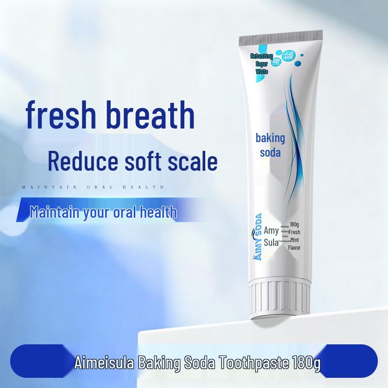 Aimeisu 180g Baking Soda Toothpaste for Gentle Cleaning, Whitening, Stain Removal, and Breath Freshening.
Aimeisu 180g Baking Soda Toothpaste for Gentle Cleaning, Whitening, Stain Removal, and Breath Freshening.