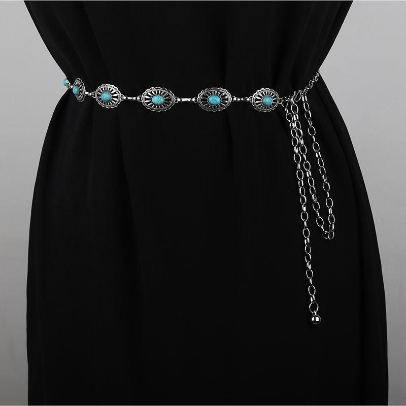 Ancient Silver Metal Waist Chain, Pine Stone Inlaid Engraved Belt, Women S Ethnic Style With Dress Retro Chain срібний
Ancient Silver Metal Waist Chain, Pine Stone Inlaid Engraved Belt, Women S Ethnic Style With Dress Retro Chain срібний