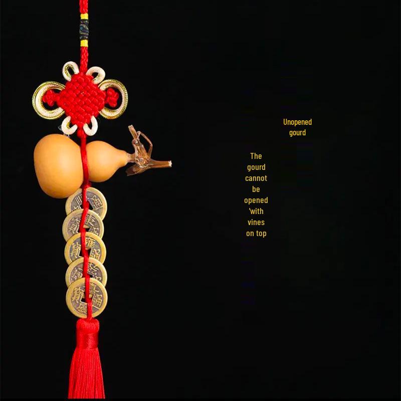 Natural Gourd and Pure Copper Five Emperors Coins Pendant
Natural Gourd and Pure Copper Five Emperors Coins Pendant