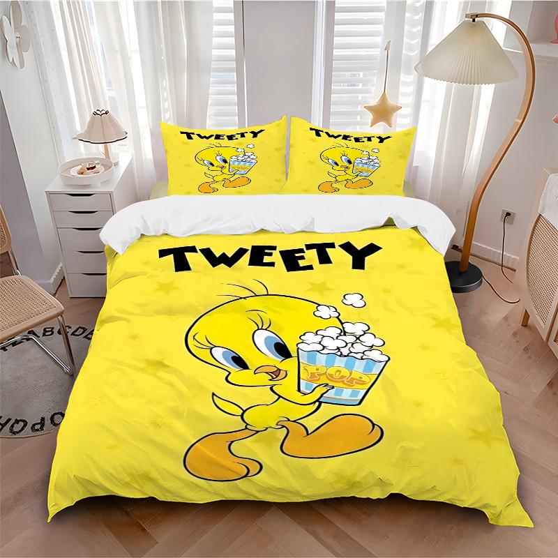 3pcs bedding set Tweety Looney Tunes Includes 1 Comforter + 2 Pillowcases, Without Pillow Inserts, Soft Comfortable,a0909164 135x200cm
3pcs bedding set Tweety Looney Tunes Includes 1 Comforter + 2 Pillowcases, Without Pillow Inserts, Soft Comfortable,a0909164 135x200cm