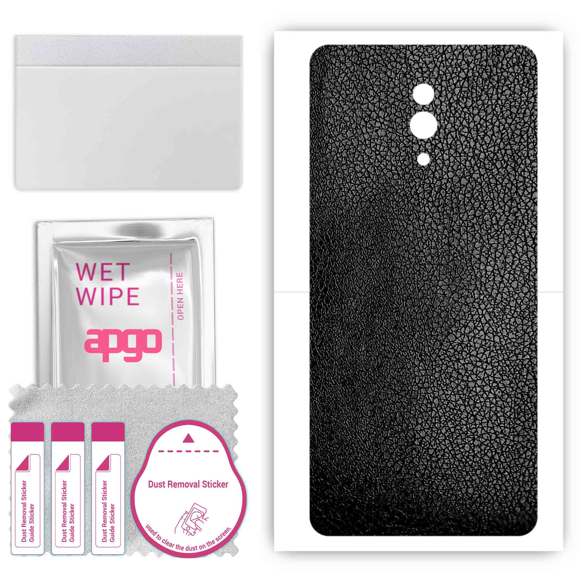 apgo Protective Skin Sticker for the back compatible with Oppo Reno, Wrap Film, Foil, Vinyl - Pattern Black Leather
apgo Protective Skin Sticker for the back compatible with Oppo Reno, Wrap Film, Foil, Vinyl - Pattern Black Leather