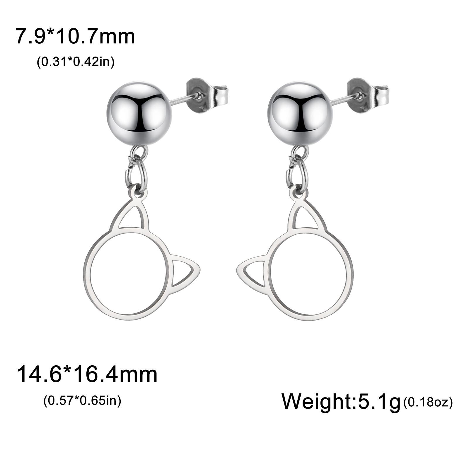 Teamer Cute Cat Kitten Dangle Earrings for Women Girls Stainless Steel Bead Earrings Lovely Daily Jewelry Valetine s Day Gift
Teamer Cute Cat Kitten Dangle Earrings for Women Girls Stainless Steel Bead Earrings Lovely Daily Jewelry Valetine s Day Gift