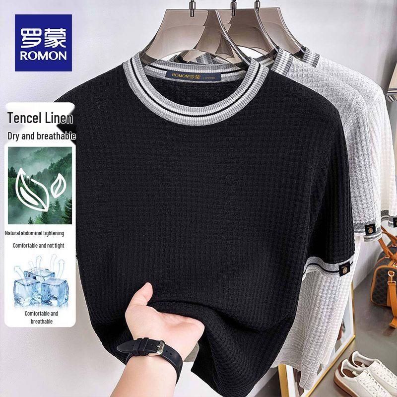 ROMON Men s Color Block Stripe Short Sleeve Knitted Shirt 2XL
ROMON Men s Color Block Stripe Short Sleeve Knitted Shirt 2XL