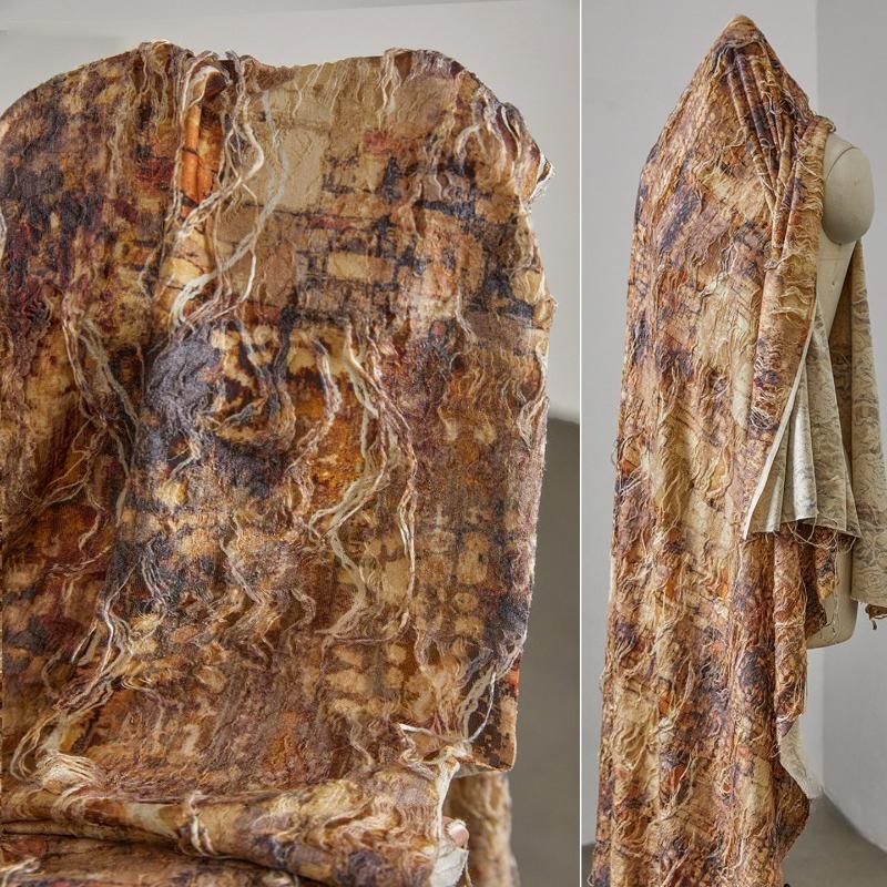 Distressed Knit Fabric Handmade Sewing DIY Home Dunhuang Rust Textured Dress Craft Material Clothing Designer Ragged Decoration 50x155cm
Distressed Knit Fabric Handmade Sewing DIY Home Dunhuang Rust Textured Dress Craft Material Clothing Designer Ragged Decoration 50x155cm