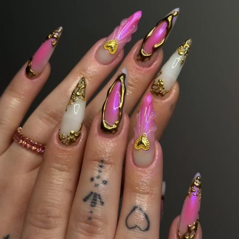 24 Pcs Reusable Artificial Nail Long Pointed Full Cover False Nail Stick on Nail 3D Droplet Gradient Press On Nail 1
24 Pcs Reusable Artificial Nail Long Pointed Full Cover False Nail Stick on Nail 3D Droplet Gradient Press On Nail 1