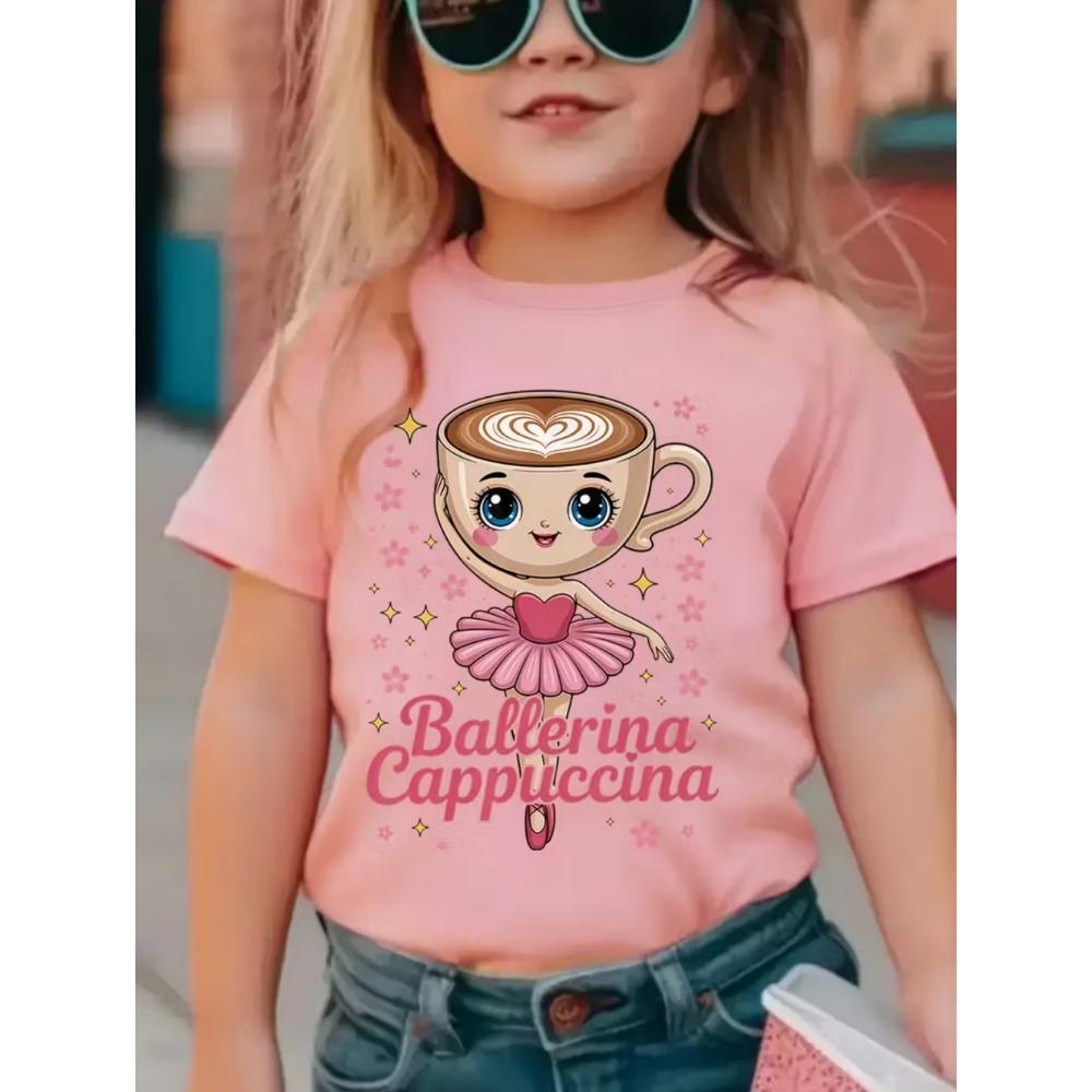 Ballerina Cappuccina Girls T-Shirt Italian Brainrot Funny Child T-Shirts Summer Fashion Short Sleeve Tops for Kids Cute Clothing 130
Ballerina Cappuccina Girls T-Shirt Italian Brainrot Funny Child T-Shirts Summer Fashion Short Sleeve Tops for Kids Cute Clothing 130