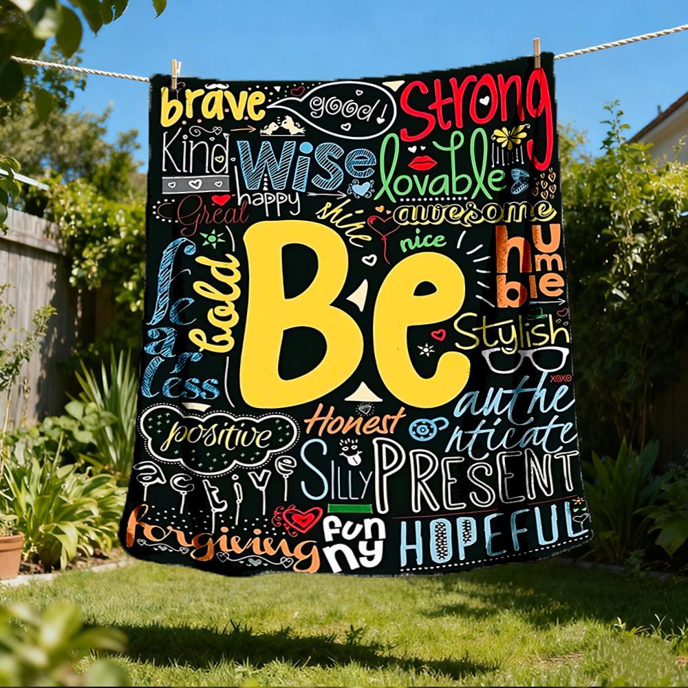 1pc Inspirational Quotes Print Outdoor Blanket, Lightweight Polyester, 80x120cm
1pc Inspirational Quotes Print Outdoor Blanket, Lightweight Polyester, 80x120cm