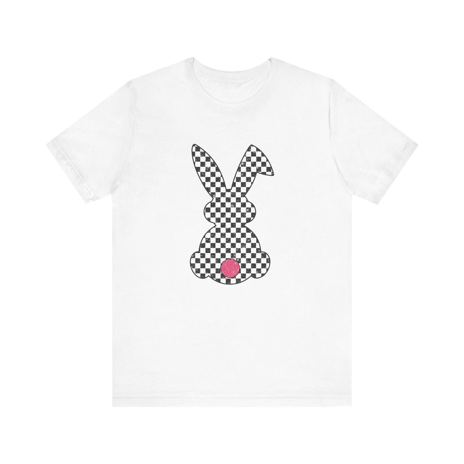 Cute Checkered Easter Bunny Silhouette with Fluffy Tail T-Shirt 4XL
Cute Checkered Easter Bunny Silhouette with Fluffy Tail T-Shirt 4XL