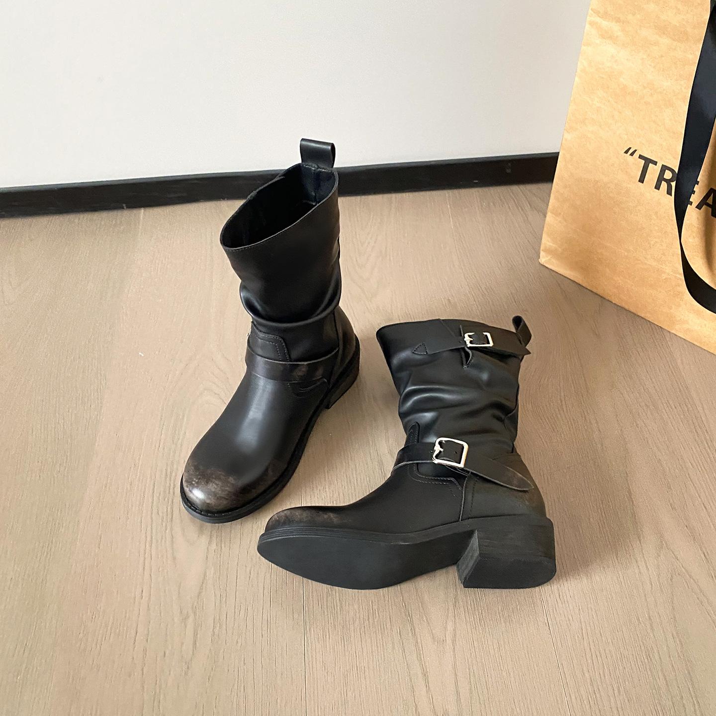 Big tube circumference retro old polished stacked boots women s 2025 new belt buckle high knight boots long boots 40
Big tube circumference retro old polished stacked boots women s 2025 new belt buckle high knight boots long boots 40