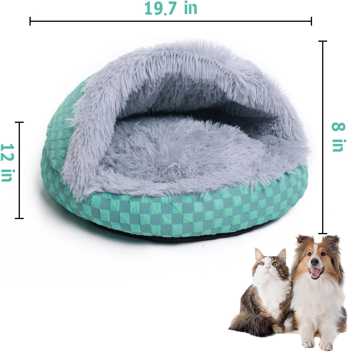 Hooded Plush Cat Bed with Self-Warming Cozy Cave, Anti-Anxiety Pet Bed for Cats & Small Dogs, Removable Washable Cover & Waterpr Small
Hooded Plush Cat Bed with Self-Warming Cozy Cave, Anti-Anxiety Pet Bed for Cats & Small Dogs, Removable Washable Cover & Waterpr Small
