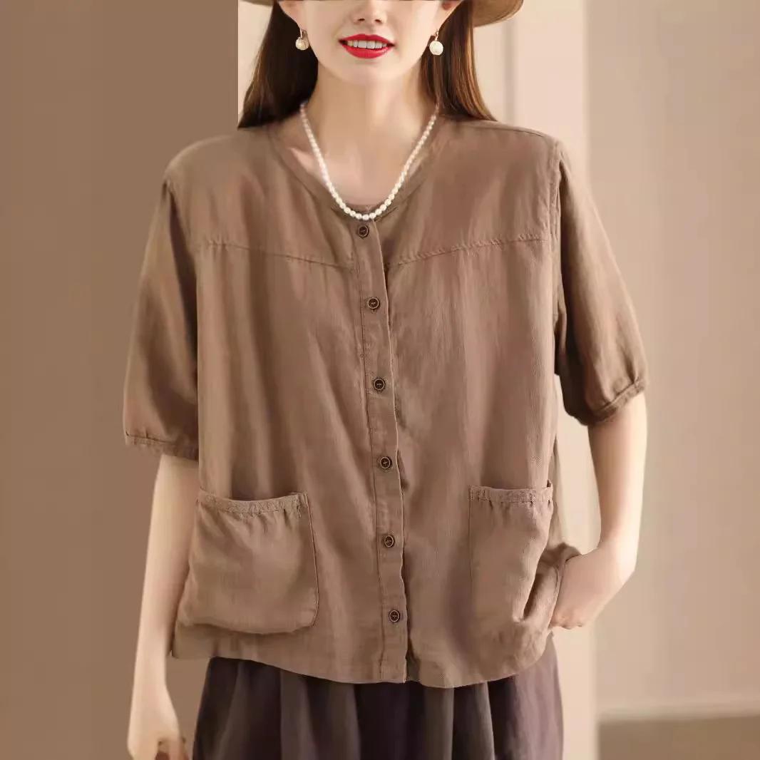 Винтажный художественный хлопковый льняной кардиган, летний, с карманами, женский, повседневный, в этническом стиле, с короткими рукавами, элегантный M хаки
Винтажный художественный хлопковый льняной кардиган, летний, с карманами, женский, повседневный, в этническом стиле, с короткими рукавами, элегантный M хаки