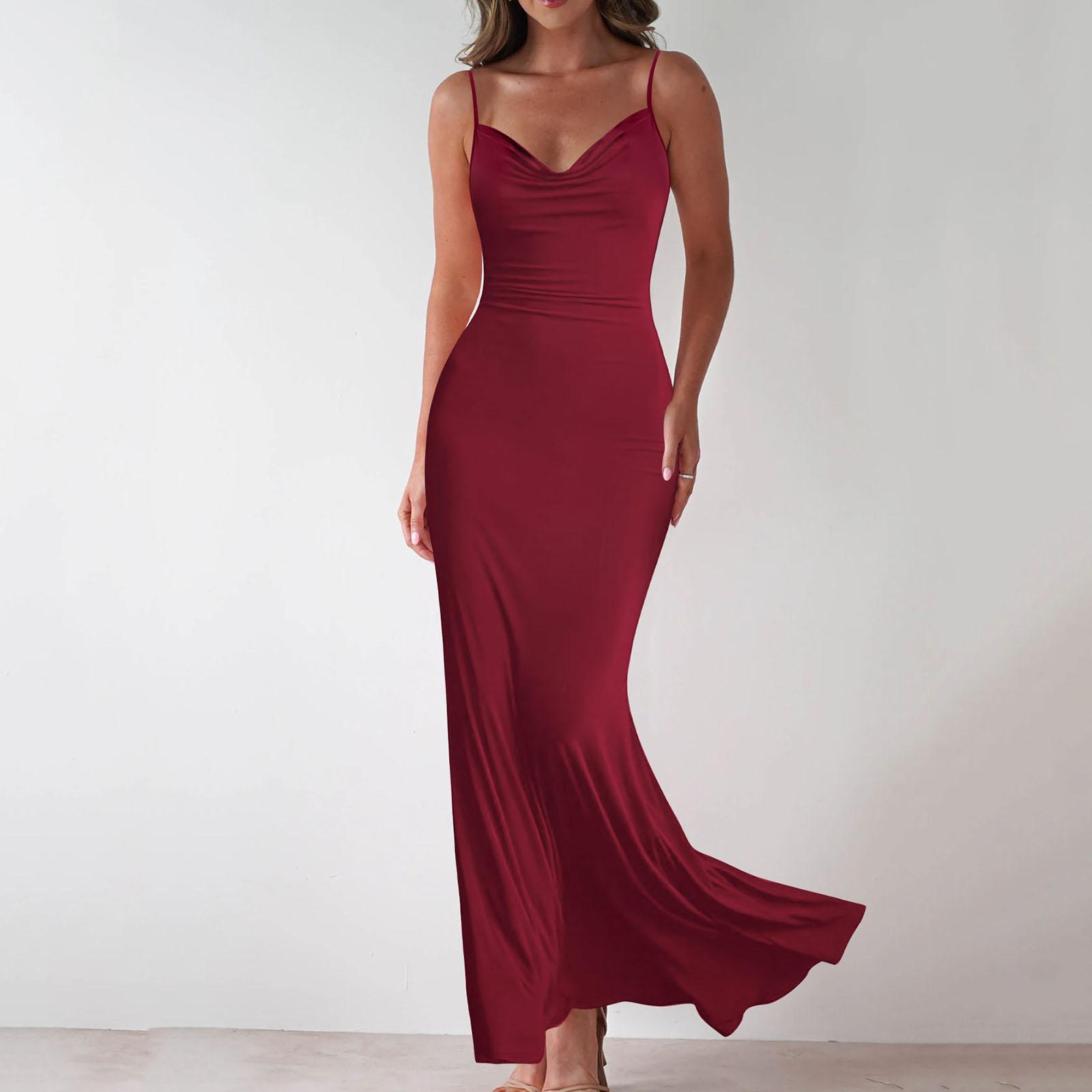 Women s Fashionable, Flattering, And Elegant Backless Spaghetti-Strap Dress XL винний
Women s Fashionable, Flattering, And Elegant Backless Spaghetti-Strap Dress XL винний