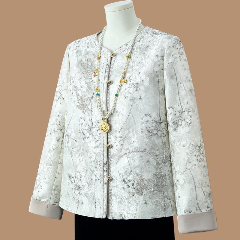 Elegant Spring Jacquard Jacket for Middle-Aged & Elderly Women - Chinese Style 2026 XL (Approx. 90-105 Jin)
Elegant Spring Jacquard Jacket for Middle-Aged & Elderly Women - Chinese Style 2026 XL (Approx. 90-105 Jin)