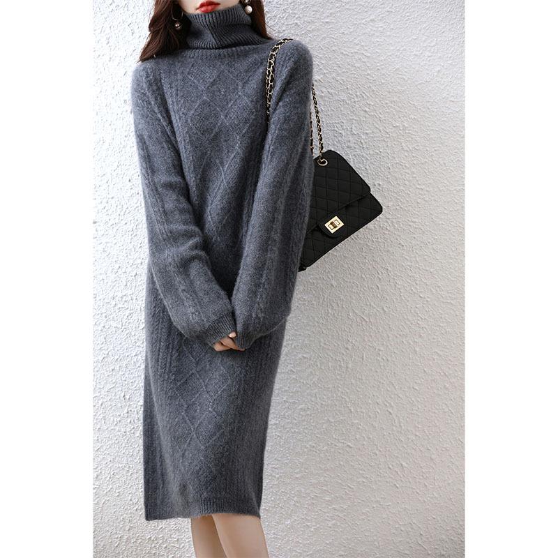 Women s Heavyweight Cashmere Turtleneck Dress - Autumn/Winter Thick Mid-Length Wool Knit, Loose Fit, Plus Size Base Layer XL
Women s Heavyweight Cashmere Turtleneck Dress - Autumn/Winter Thick Mid-Length Wool Knit, Loose Fit, Plus Size Base Layer XL