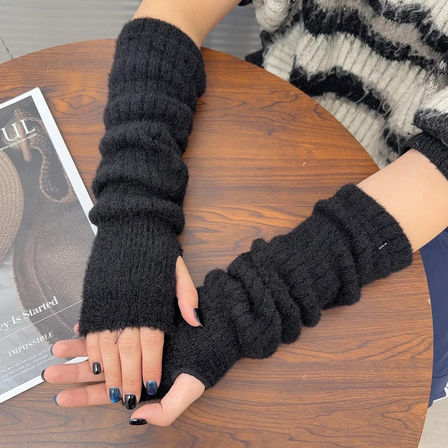 Solid Color Wrist Arm Warmer Gloves for Women Cold Proof Winter Warm Arm Sleeve Knitted Soft Stacked Fingerless Mittens чёрный
Solid Color Wrist Arm Warmer Gloves for Women Cold Proof Winter Warm Arm Sleeve Knitted Soft Stacked Fingerless Mittens чёрный