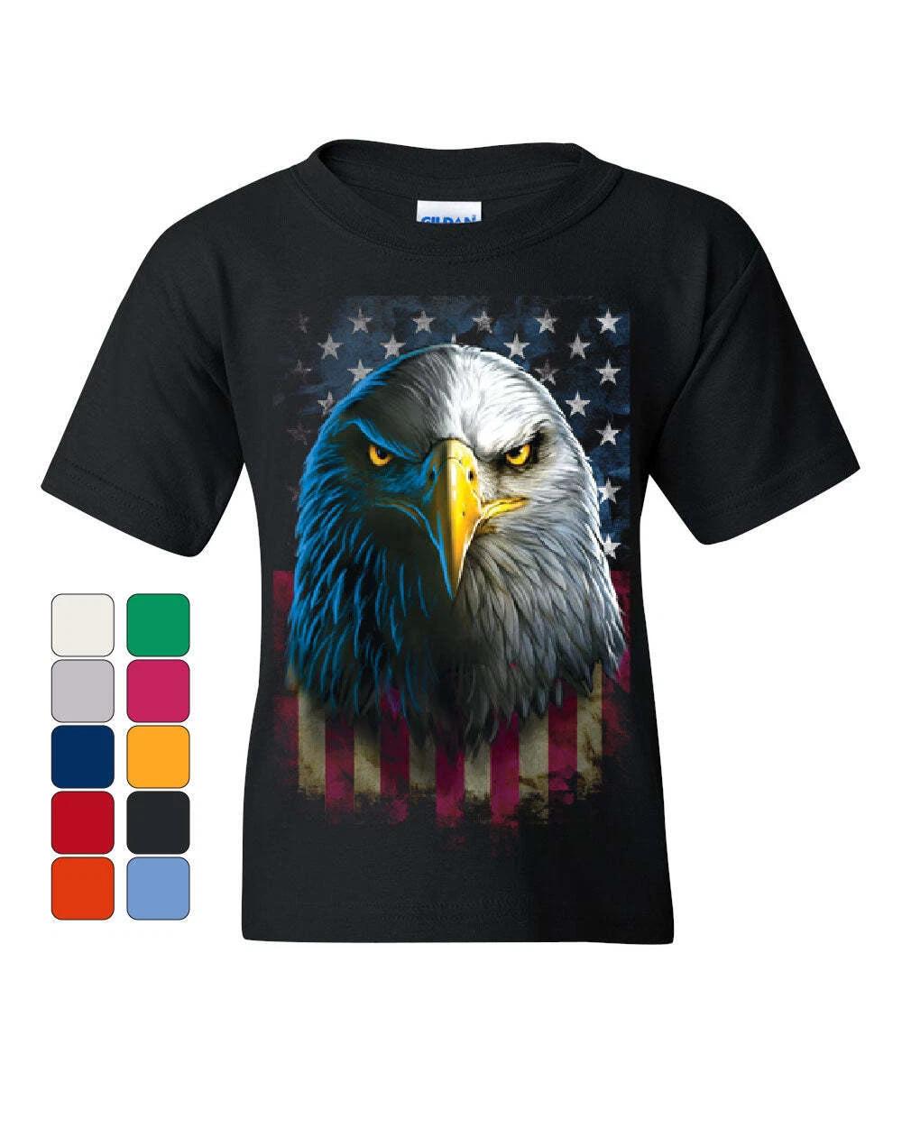 Bald Eagle Stare Youth kids boys T-Shirt 4th of July USA Stars and Stripes Flag Kids Tee 100
Bald Eagle Stare Youth kids boys T-Shirt 4th of July USA Stars and Stripes Flag Kids Tee 100