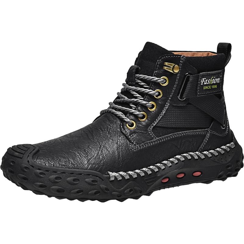 Men s Fashionable Leather Outdoor Hiking Shoe Anti-Slip High-Top Work Shoe Comfortable Lace-Up New Autumn And Winter Sports Shoe 48 чорний
Men s Fashionable Leather Outdoor Hiking Shoe Anti-Slip High-Top Work Shoe Comfortable Lace-Up New Autumn And Winter Sports Shoe 48 чорний