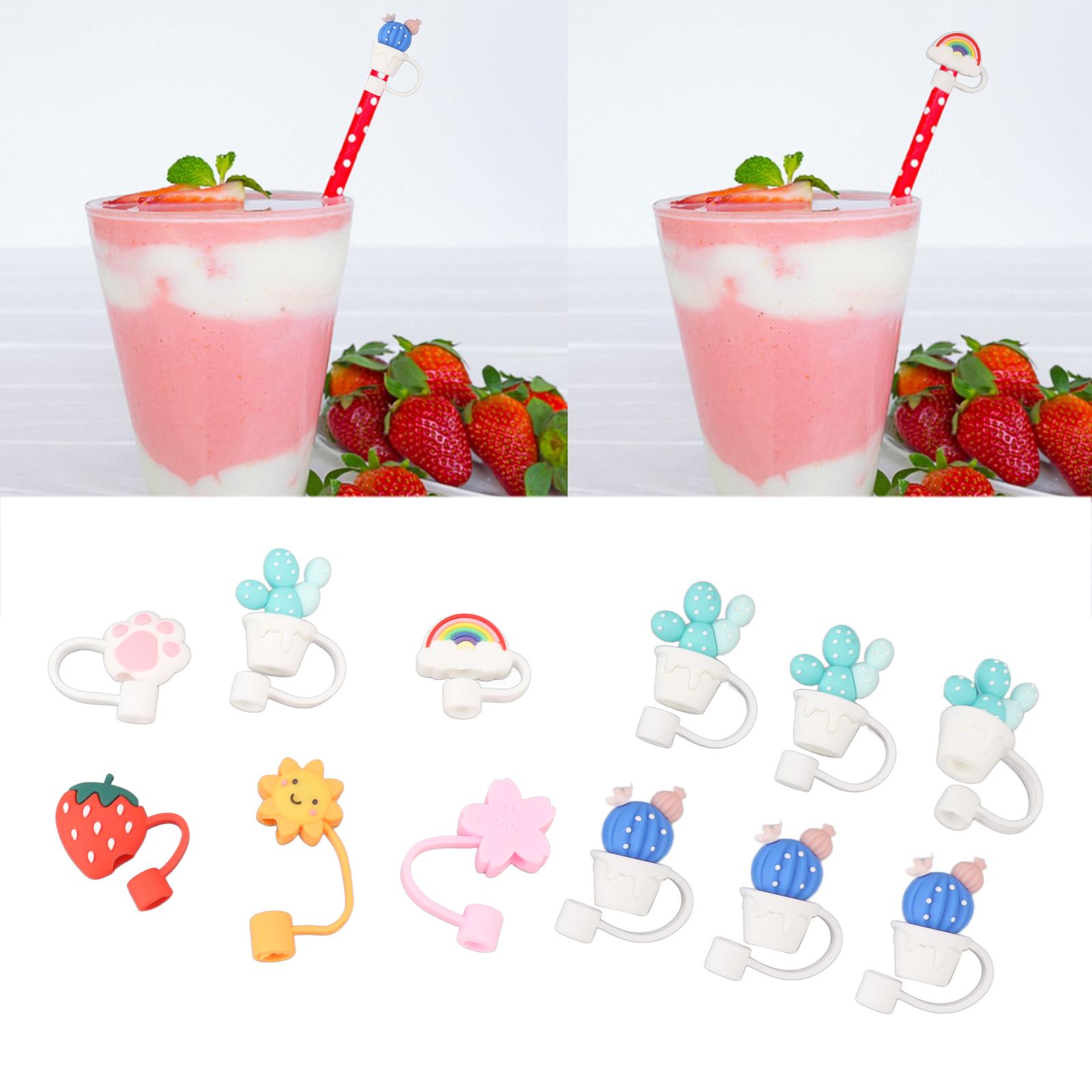6Pcs Straw Cover Cap Cute Cartoon Reusable Silicone Straw Toppers Drinking Tips Lids Plugs Cup Accessories
6Pcs Straw Cover Cap Cute Cartoon Reusable Silicone Straw Toppers Drinking Tips Lids Plugs Cup Accessories