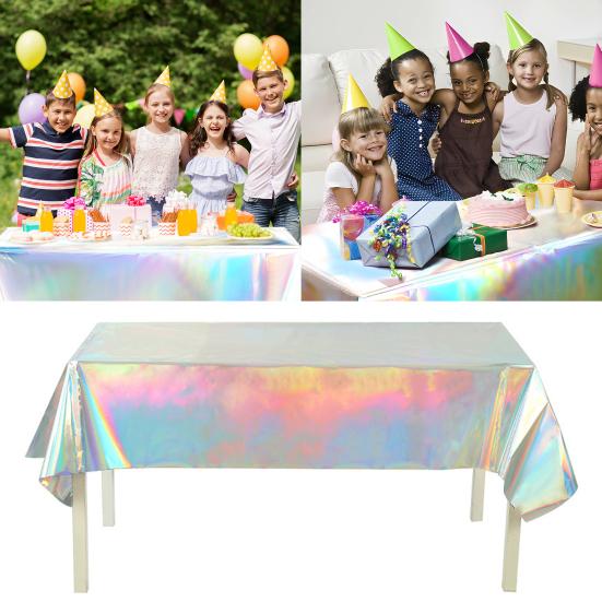4Pcs Iridescent Disposable Tablecloth Rectangle Oil-proof Waterproof Holographic Dinning Table Cover Buffet Birthday Wedding Party Picnic Kitchen
4Pcs Iridescent Disposable Tablecloth Rectangle Oil-proof Waterproof Holographic Dinning Table Cover Buffet Birthday Wedding Party Picnic Kitchen
