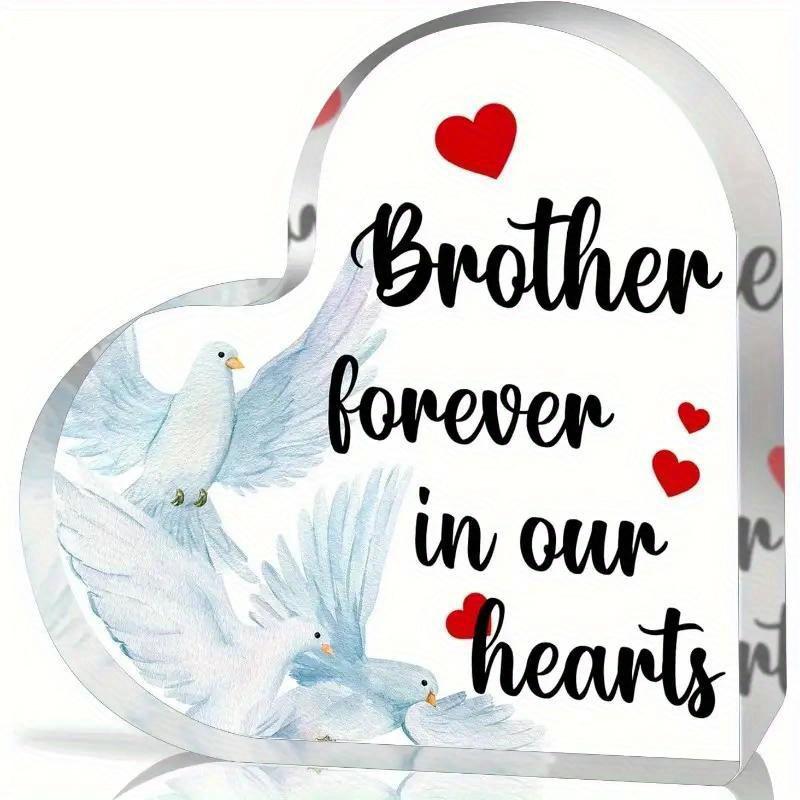 2D Flat Acrylic Cherished Brother Commemorative Heart Decoration, Acrylic Logo Indoor and Outdoor Decoration - No Battery/electricity Required, Fre 10*10cm
2D Flat Acrylic Cherished Brother Commemorative Heart Decoration, Acrylic Logo Indoor and Outdoor Decoration - No Battery/electricity Required, Fre 10*10cm