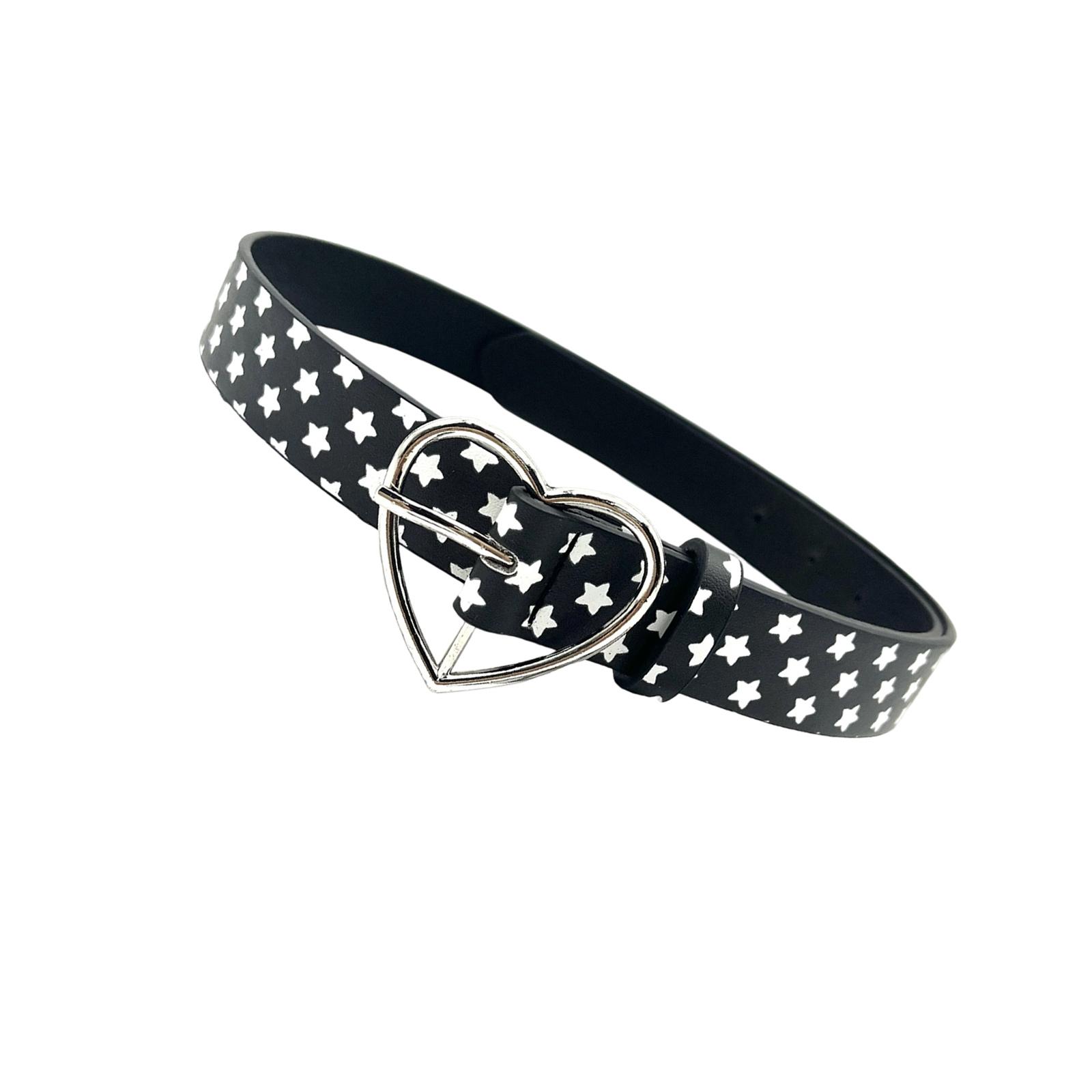 Trendy Heart Shaped Clasp Waistband Feature Star Pattern Soft PU Leather Waist Belt for Daily Fashion Wear
Trendy Heart Shaped Clasp Waistband Feature Star Pattern Soft PU Leather Waist Belt for Daily Fashion Wear