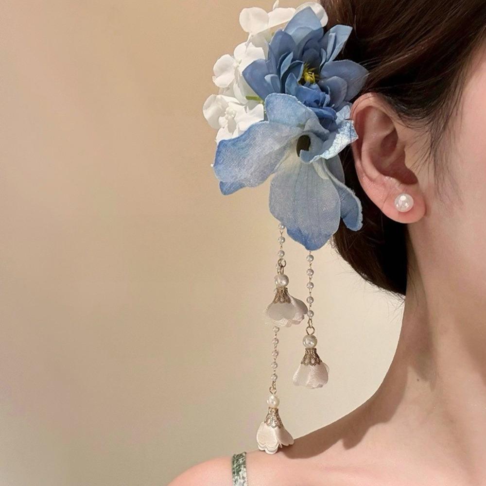 Elegant Design Tassel Hanfu Hair Accessories Pink Floral Pearl Decoration Flower Hairpin Colorful Headpieces Fresh Style
Elegant Design Tassel Hanfu Hair Accessories Pink Floral Pearl Decoration Flower Hairpin Colorful Headpieces Fresh Style