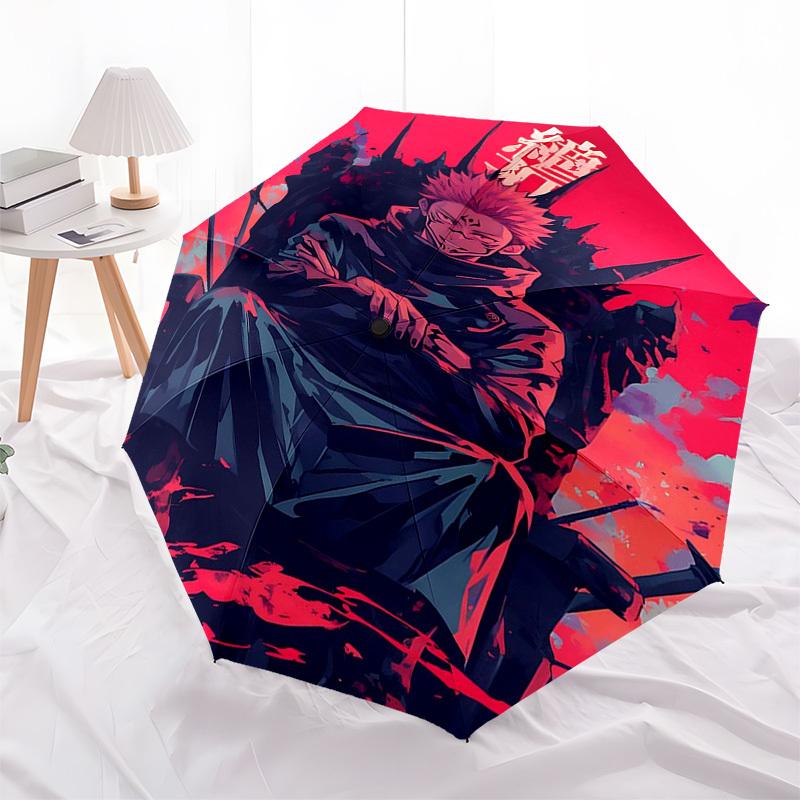 1pc Jujutsu Kaisen Satoru Gojo Automatic Folding Umbrella - Portable 3-Fold Design with 8-Bone Iron Frame - Outdoor for Fans, Travelers, Everyday Use
1pc Jujutsu Kaisen Satoru Gojo Automatic Folding Umbrella - Portable 3-Fold Design with 8-Bone Iron Frame - Outdoor for Fans, Travelers, Everyday Use