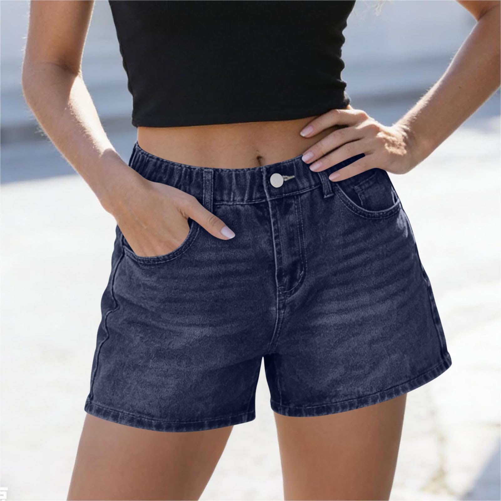Ladies Casual Versatile Fashionable Denim Shorts XL Темно-синій
Ladies Casual Versatile Fashionable Denim Shorts XL Темно-синій
