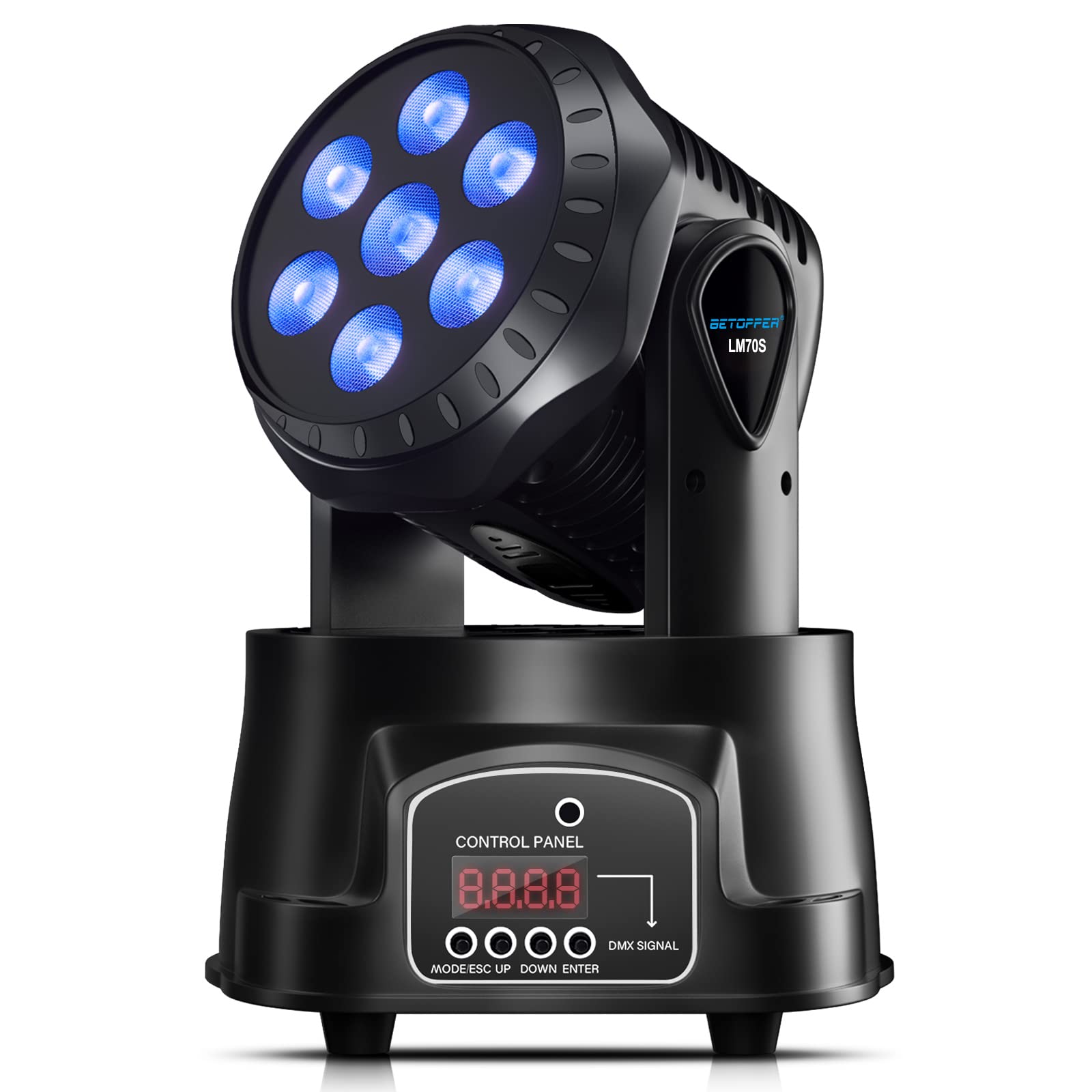BETOPPER Moving Light 7x8W RGBW LED Stage Lighting Disco Light Stage Light 7 Color Conversion DMX512 Party Light DJ disco light for party High Speed
BETOPPER Moving Light 7x8W RGBW LED Stage Lighting Disco Light Stage Light 7 Color Conversion DMX512 Party Light DJ disco light for party High Speed