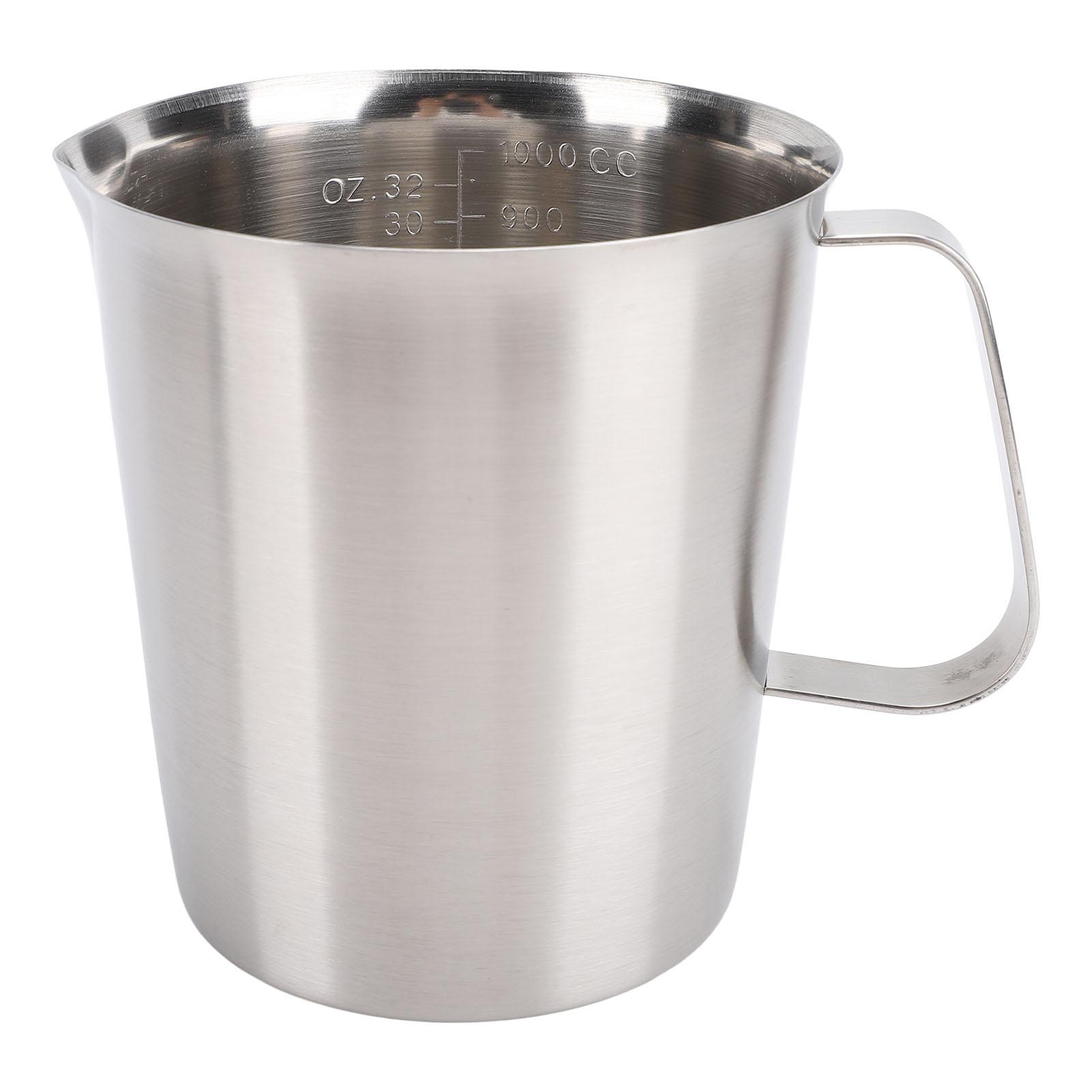 Measuring Cup with Markings Spout 304 Stainless Steel Easy to Clean Milk Frothing Pitcher for
Measuring Cup with Markings Spout 304 Stainless Steel Easy to Clean Milk Frothing Pitcher for