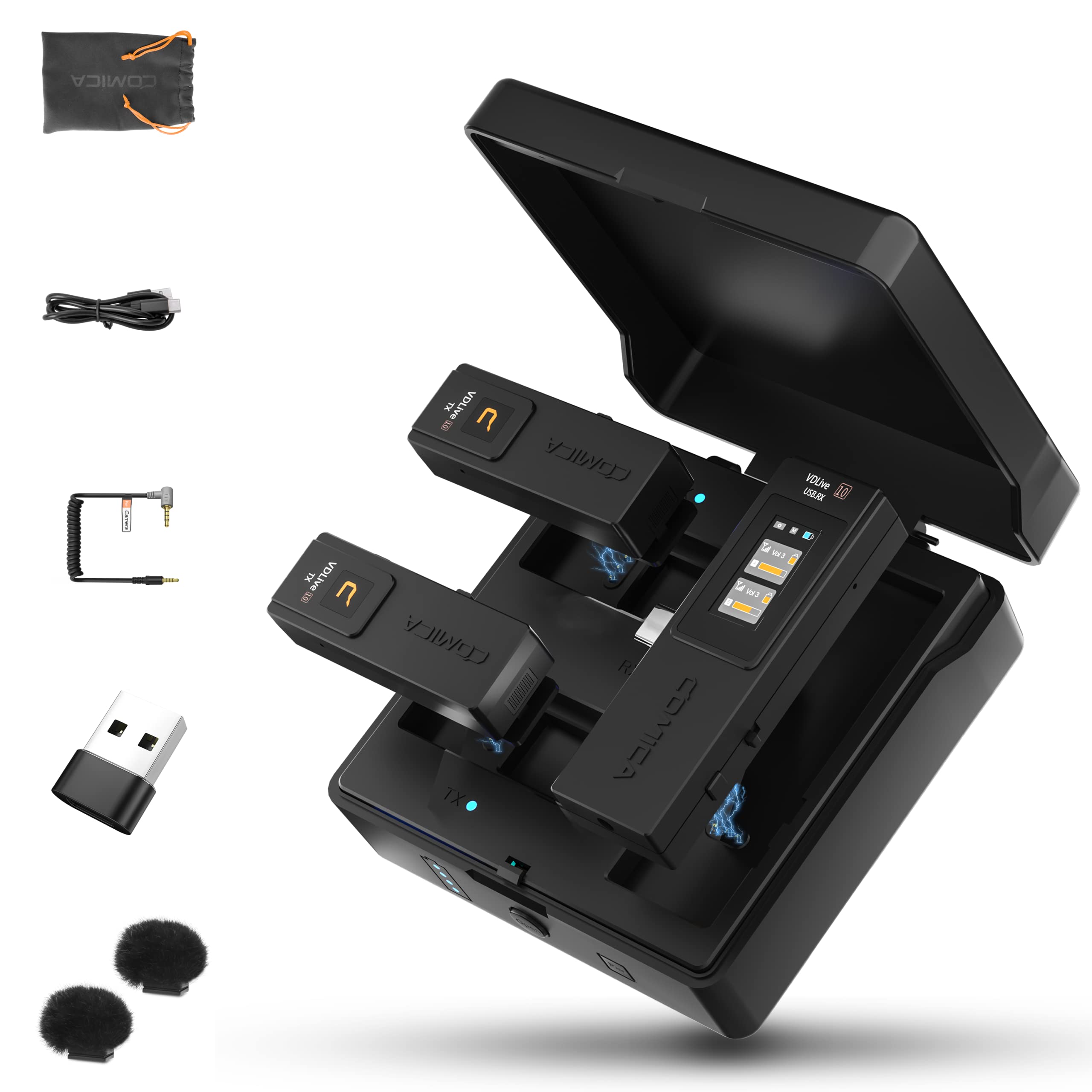 Бездротова мікрофонна система Comica VDLive10, USB зовнішній мікрофон для смартфона, стереомікрофон для DSLR камери, порт 3,5 мм/USB, зарядний кейс для зберігання
Бездротова мікрофонна система Comica VDLive10, USB зовнішній мікрофон для смартфона, стереомікрофон для DSLR камери, порт 3,5 мм/USB, зарядний кейс для зберігання