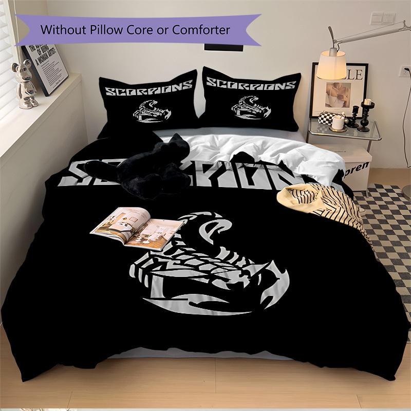 3pcs Scorpions Band Logo Cover Set, 1 Cover + 2 Pillowcases (No Insert), Bedding for All Seasons, Bedding,Bedroom Decor yy250922005 135x200cm
3pcs Scorpions Band Logo Cover Set, 1 Cover + 2 Pillowcases (No Insert), Bedding for All Seasons, Bedding,Bedroom Decor yy250922005 135x200cm