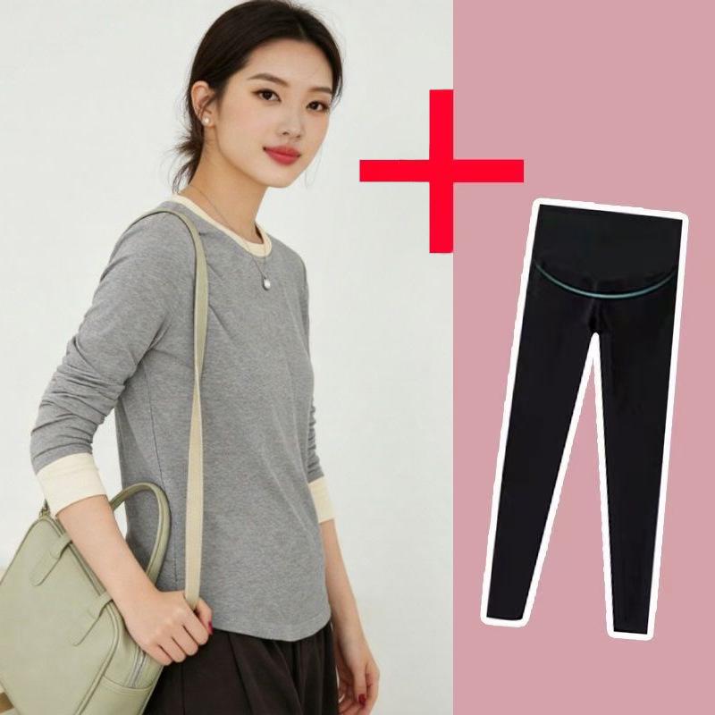 High-Waisted Maternity Fleece T-Shirt with Abdominal Support - Adjustable Two-Piece Set for Autumn/Winter 2XL: 72-82 kg
High-Waisted Maternity Fleece T-Shirt with Abdominal Support - Adjustable Two-Piece Set for Autumn/Winter 2XL: 72-82 kg