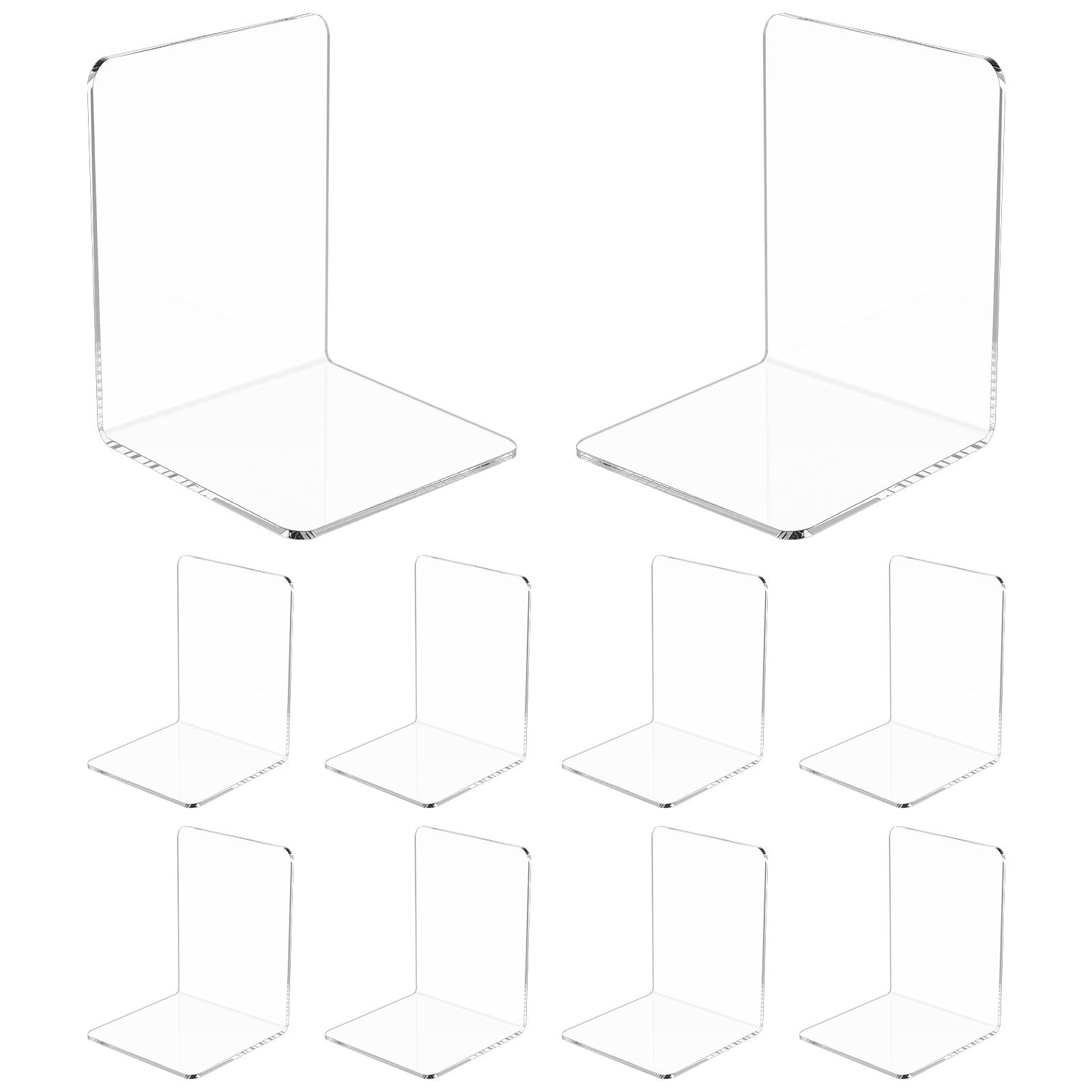 10Pcs Acrylic Bookend L Shape Book End Dividers Stopper Book Stand Stable Transparent for School Library Office File
10Pcs Acrylic Bookend L Shape Book End Dividers Stopper Book Stand Stable Transparent for School Library Office File