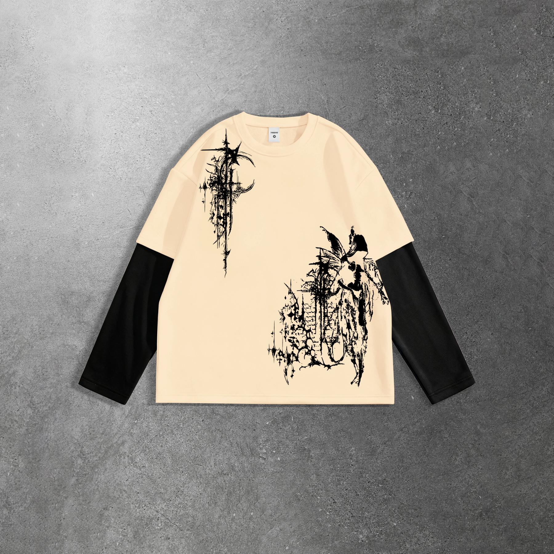 Men s dark-themed hip-hop print long-sleeve T-shirt with contrasting colors—a trendy, casual style perfect for everyday wear L бежевый
Men s dark-themed hip-hop print long-sleeve T-shirt with contrasting colors—a trendy, casual style perfect for everyday wear L бежевый