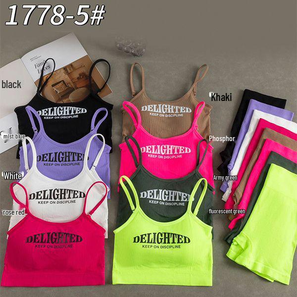 European & American Summer Sports Bra & Shorts Set with Thin Straps and Stylish Back Design One Size
European & American Summer Sports Bra & Shorts Set with Thin Straps and Stylish Back Design One Size