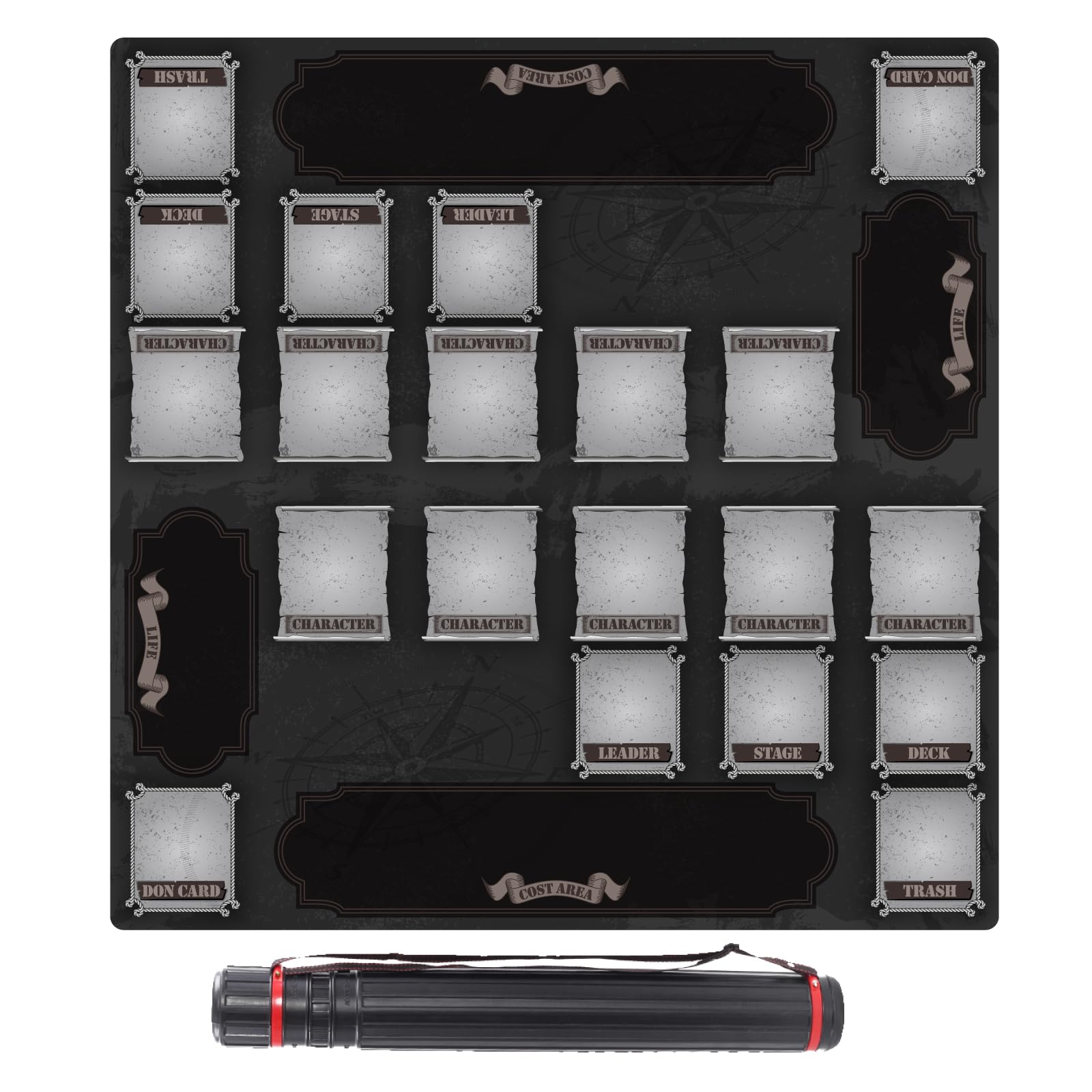 Trading Card Heaven One Piece Compatible Rubber Playmat 60x60cm with Easy-to-Understand Frame and Case (2-Player, Case Included)
Trading Card Heaven One Piece Compatible Rubber Playmat 60x60cm with Easy-to-Understand Frame and Case (2-Player, Case Included)