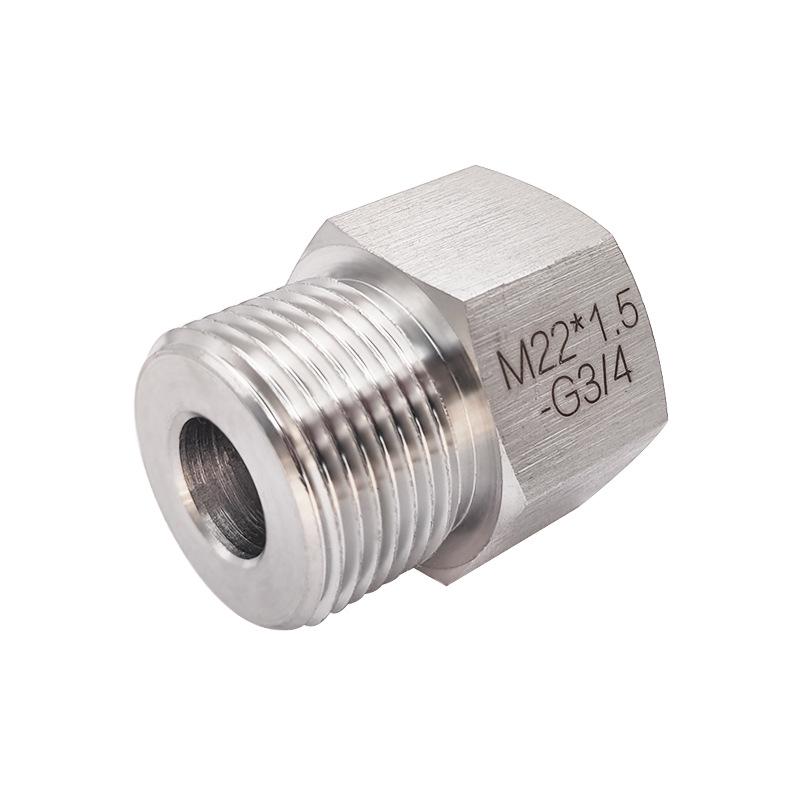 Редукционный переходник из нержавеющей стали 304: Резьба M22x1.5 (наружная) на G3/4 BSP PF (внутренняя)
Редукционный переходник из нержавеющей стали 304: Резьба M22x1.5 (наружная) на G3/4 BSP PF (внутренняя)