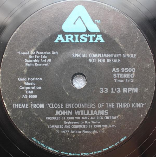 7inch Record JOHN WILLIAMS - Theme From Close Encounters Of The AS9500PROMO ARISTA 1977 US Soundtracks & Musicals Used
7inch Record JOHN WILLIAMS - Theme From Close Encounters Of The AS9500PROMO ARISTA 1977 US Soundtracks & Musicals Used